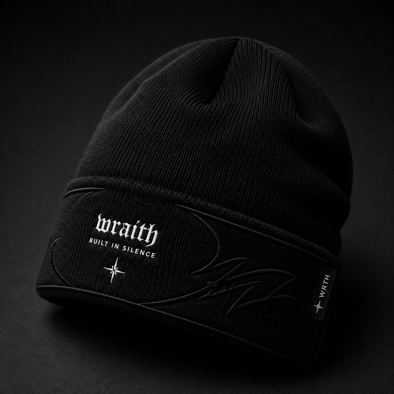 Wraith Badge Black Beanie